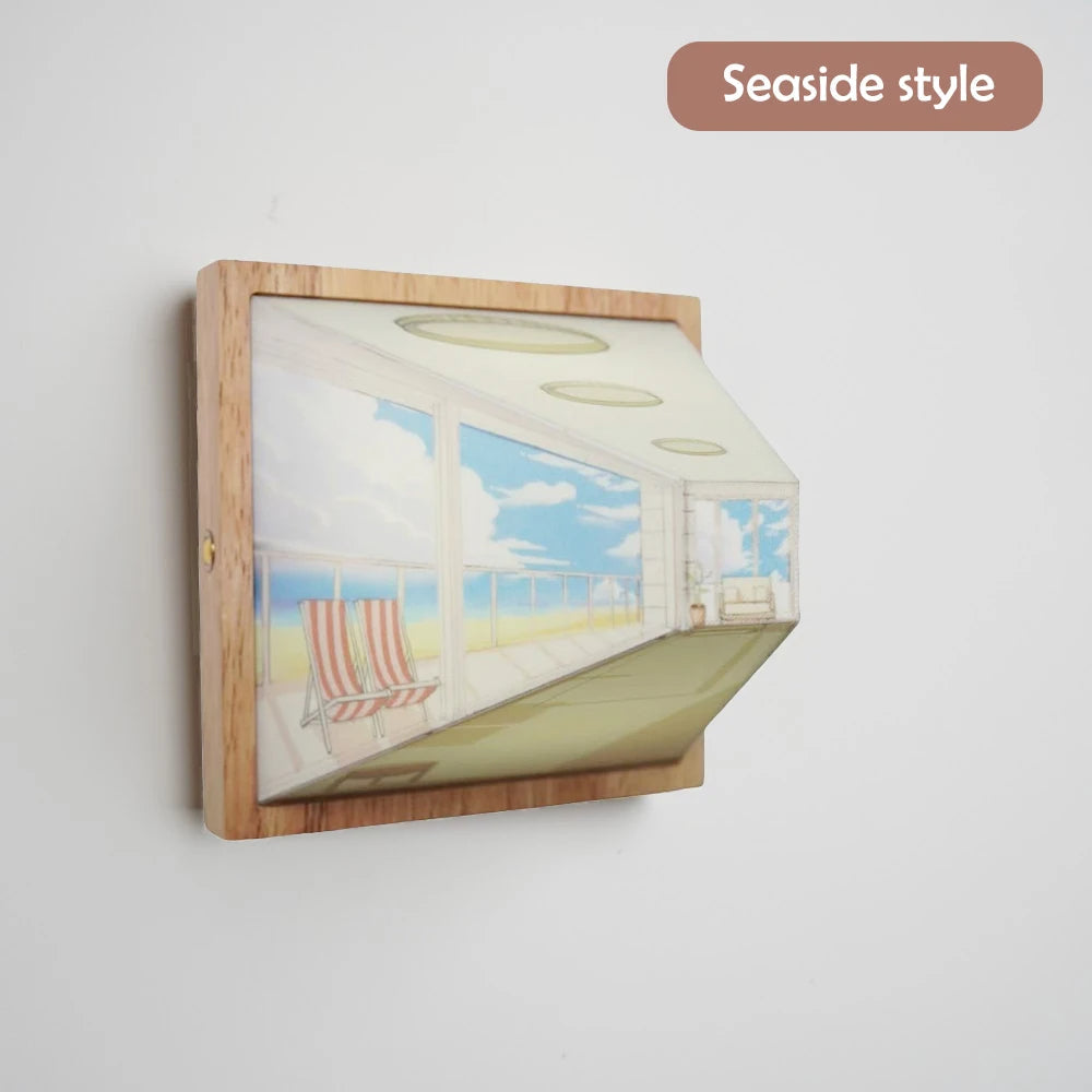 Visuelles 3D-Nachtlichtgemälde mit bloßem Auge