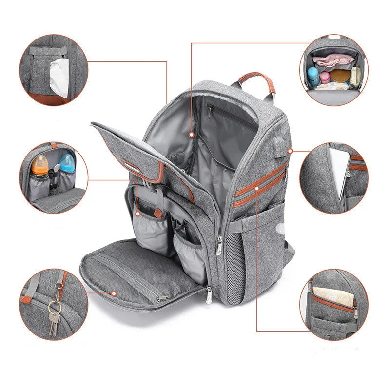 Large Capacity Multifunctional Maternity Mummy Parent Unisex Backpack Diaper Bag