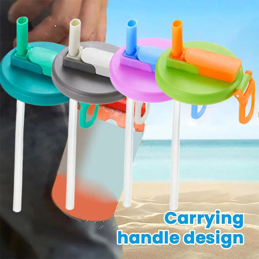 Sodadeckel mit Strohhalm