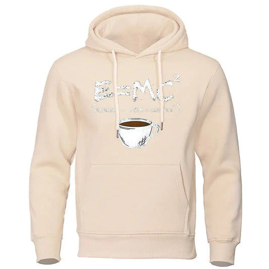 Men's Loose Fit Funny Coffee Math Equation Hoodies