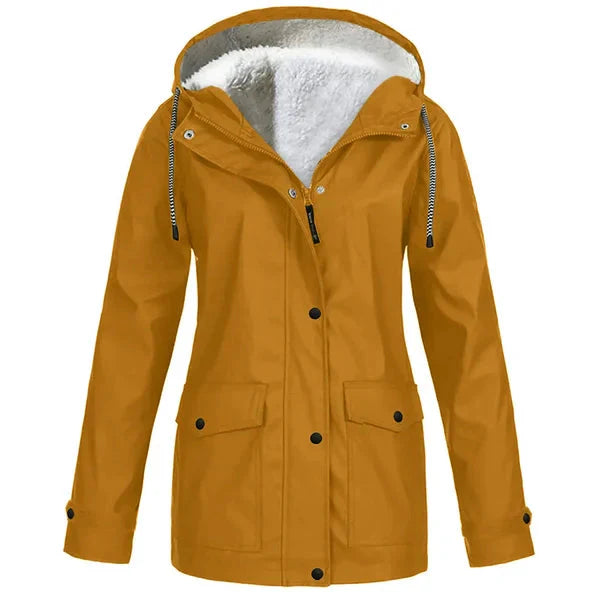 Varm regnrock i fleece