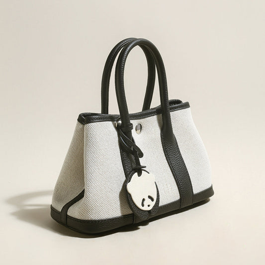 Carefree Canvas and Leather Top Handle Bag-1