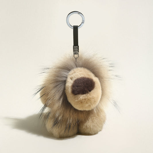 Fluffy Lion Plushie Bag Charm-1