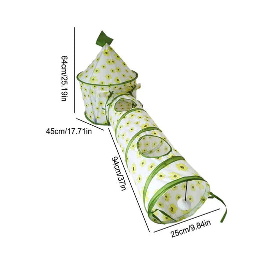 Foldable Playful Interactive Cat Tunnel Toys With Tent