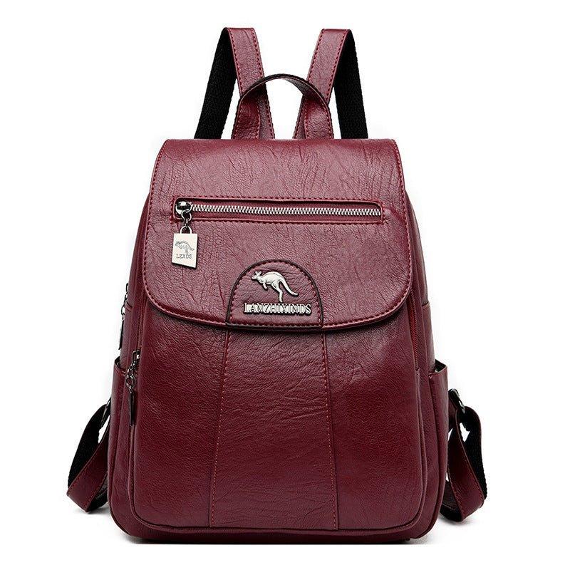 Leather Travel Backpack For Women