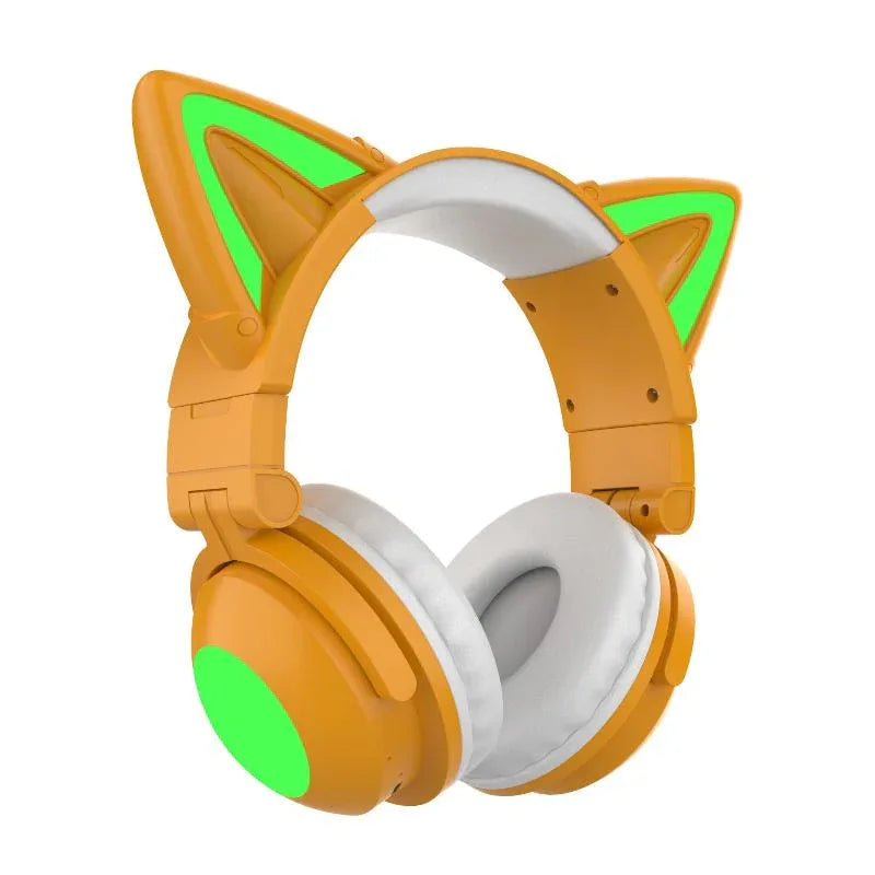 Luminous Adjustable Cat Ear Bluetooth Headset Headphones