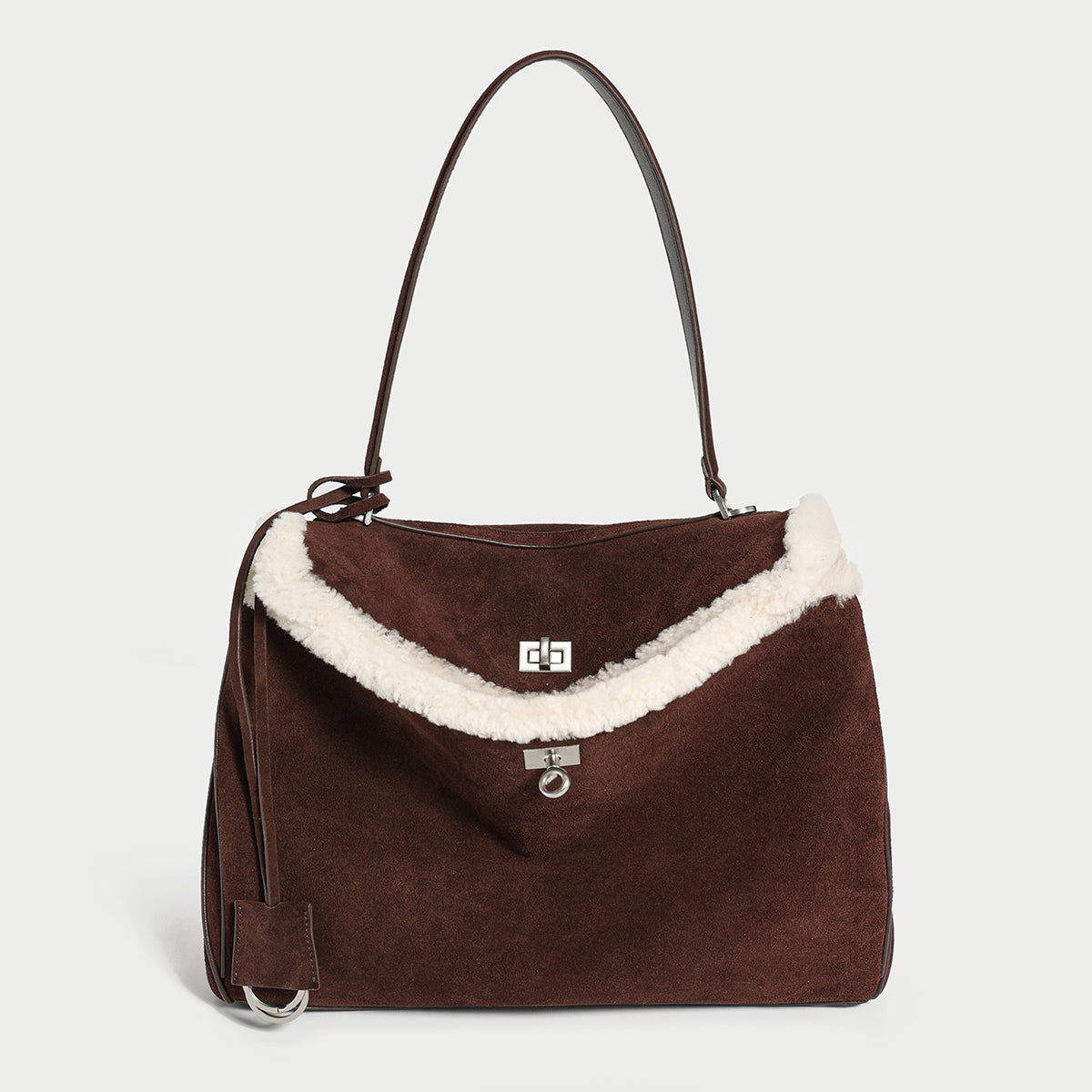 Manhattan Large Felt Leather Tote Bag-4