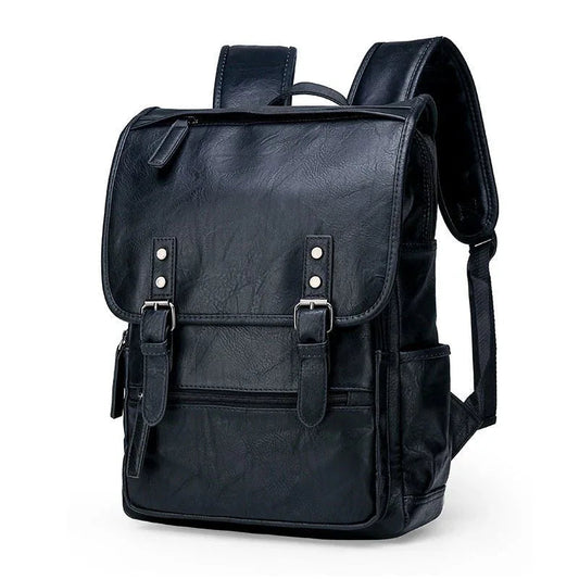 Men's Leather Leisure Travel Bag Backpack