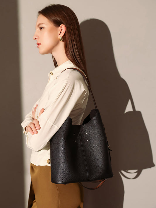 Minimalistic Spring Hobo Bucket Bag-1