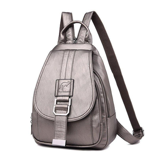 Waterproof PU Leather Bag Women's Backpack