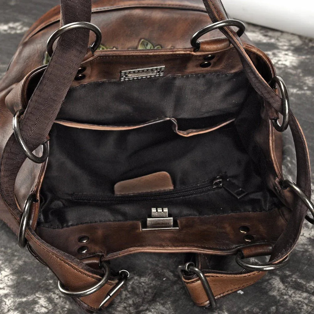 Women's Retro Genuine Leather Backpack