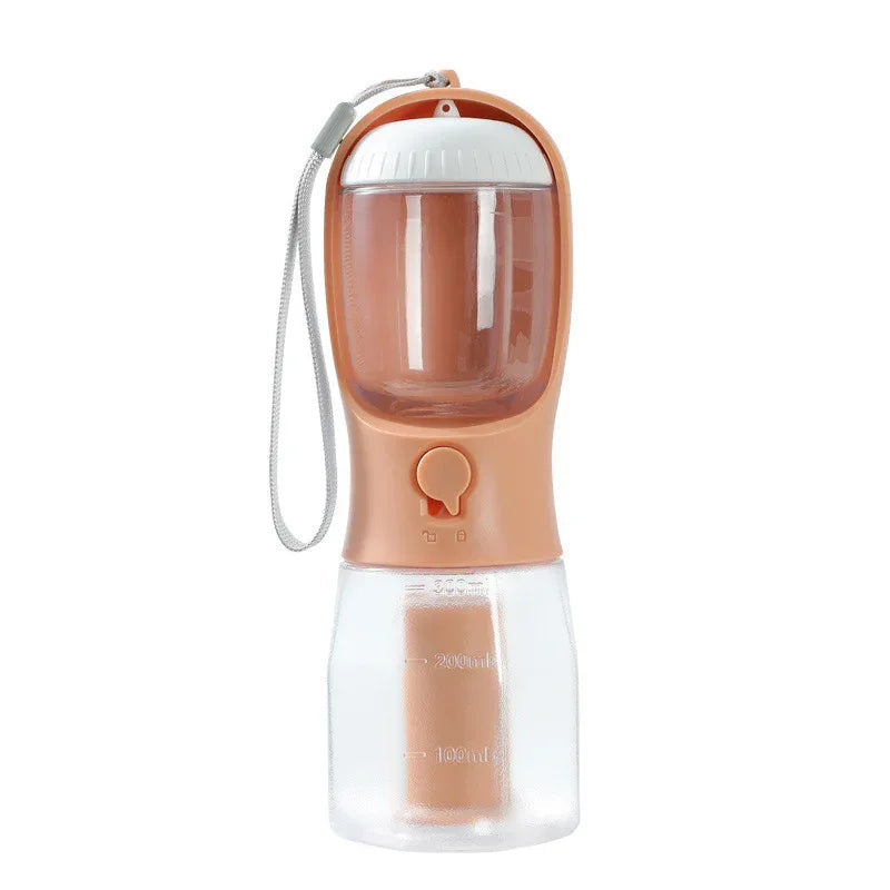 Dog Water Cup Drinking Food Garbage Bags Compartment Three-In-One Portable Small Multi-Functional Pet Water Bottle