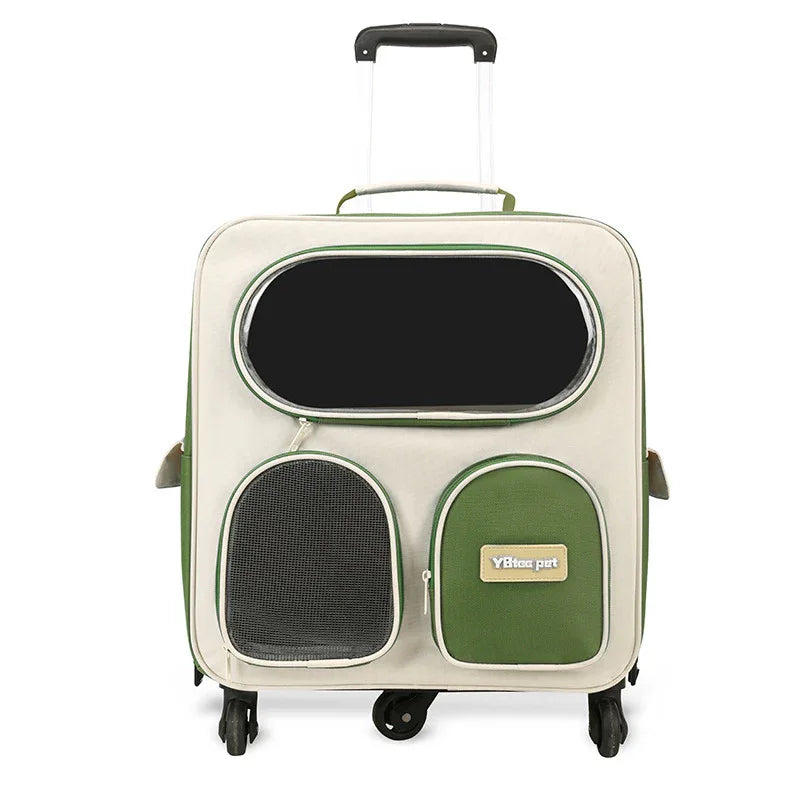 Convenient Backpack Outing Pet Trolley Bag For Cats And Dogs