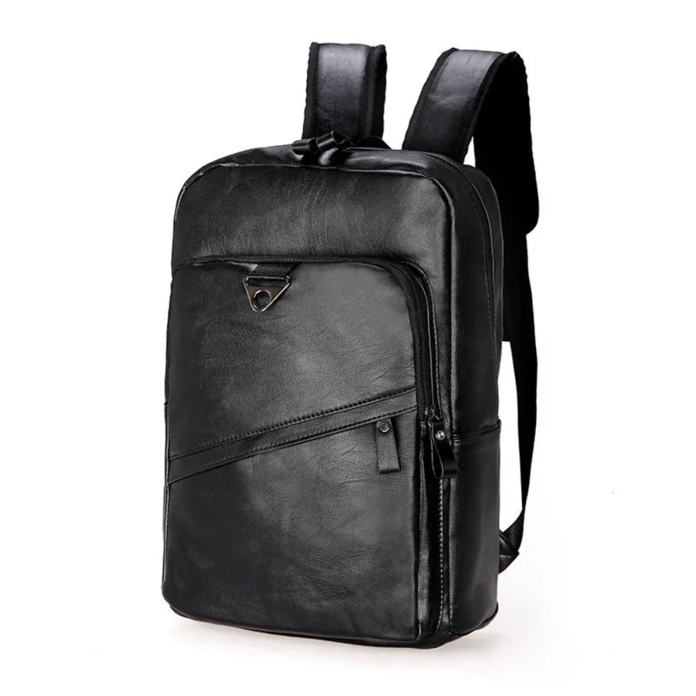 Men's PU Leather Leisure Travel Backpack