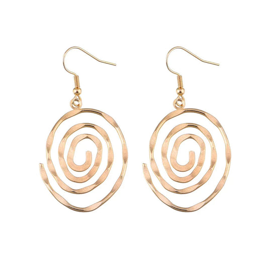 Creative Hollow Circular Vortex Earrings For Women