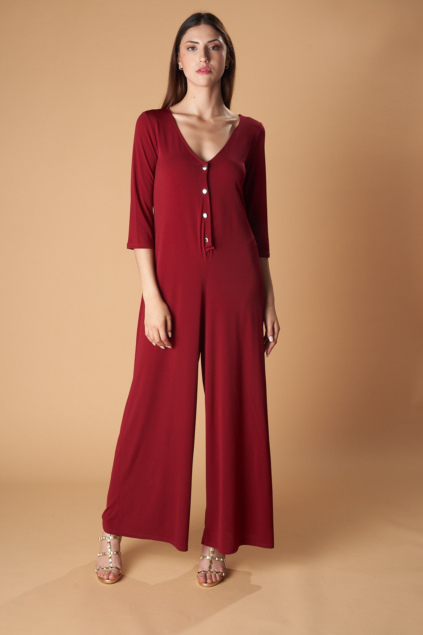 3/4 SLEEVE JUMPSUIT-0