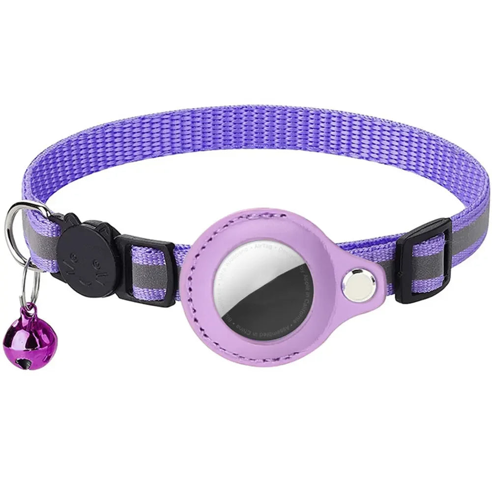 Reflektierendes Katzenhalsband mit Apple AirTag Halterung