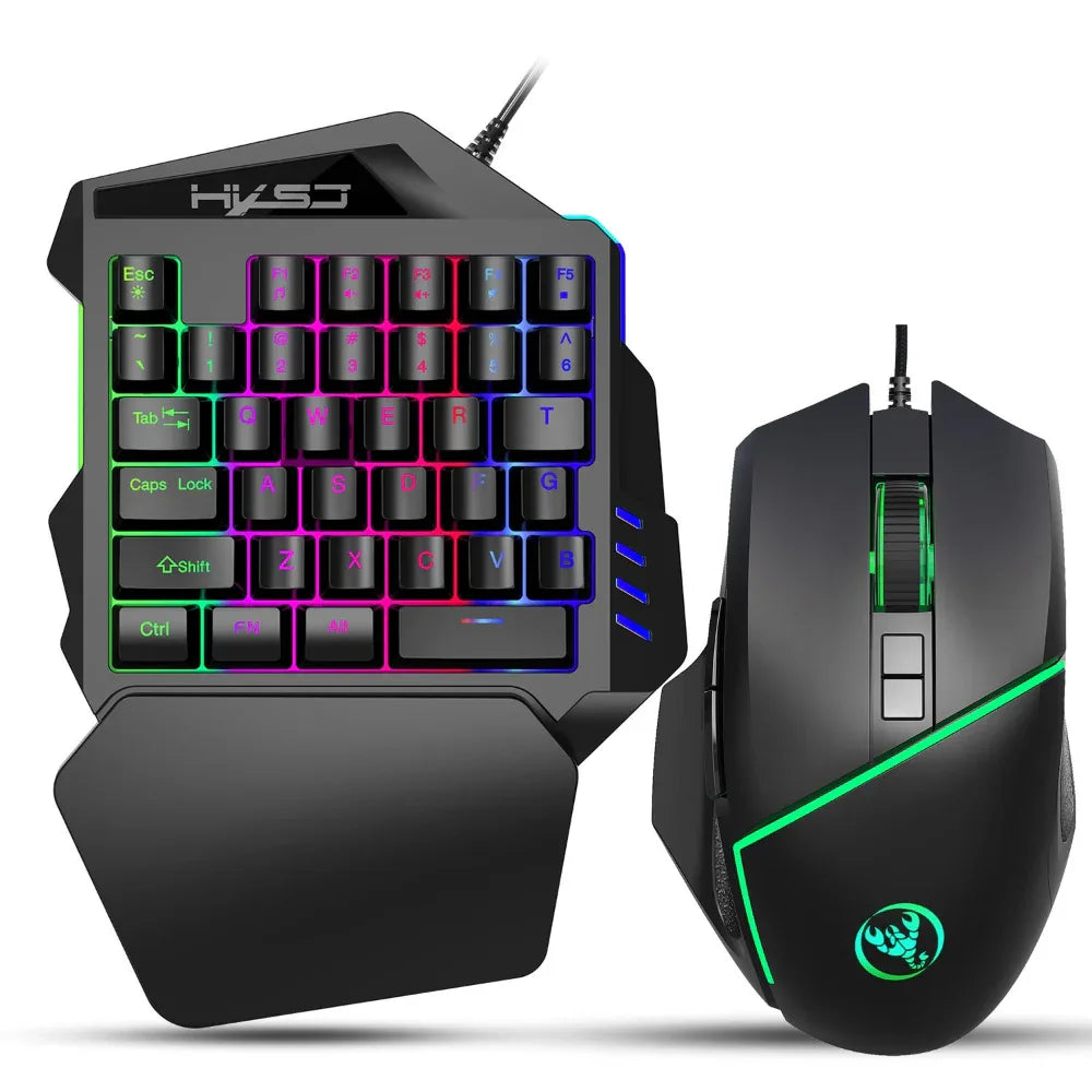 Wired 6400DPI Adjustable Multi-Colored Gaming Computer Mouse