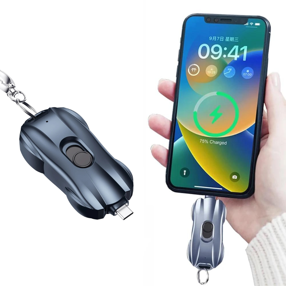 Tragbares Notfall-Telefonladegerät mit Schlüsselanhänger und Powerbank
