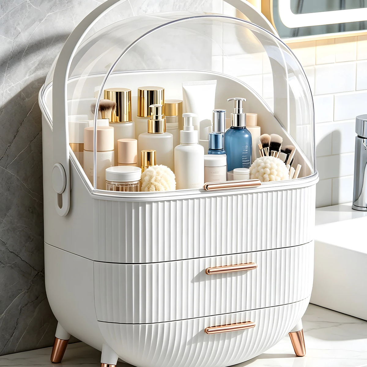 Transparent Cosmetic Storage Box