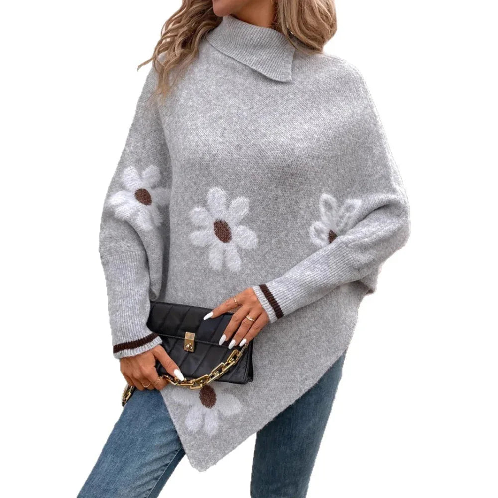 Pullover Flower Jacquard Women's Sweater