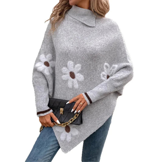 Pullover Flower Jacquard Women's Sweater