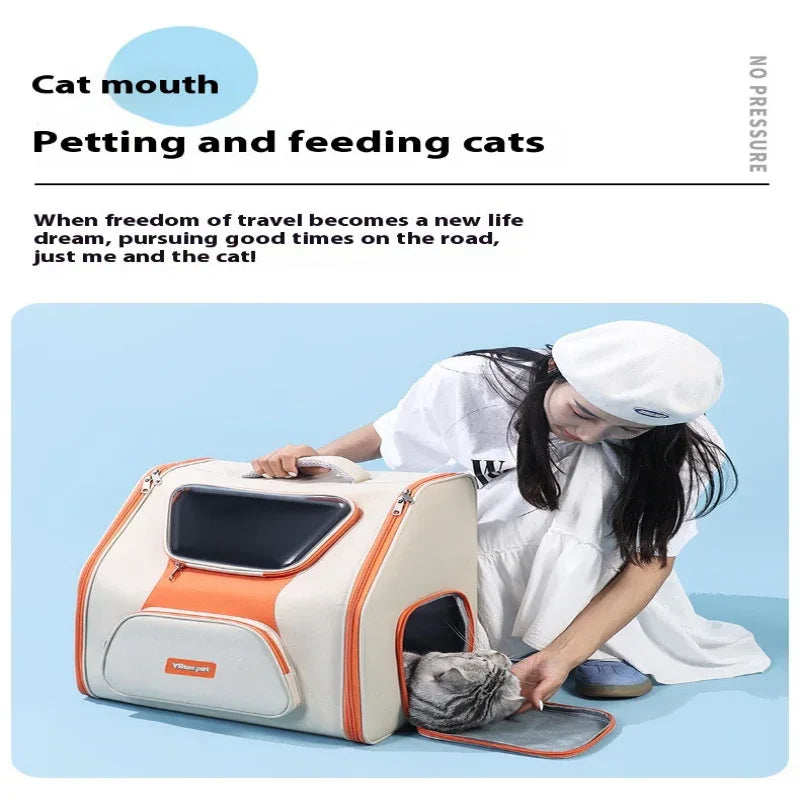 Pet Trolley Bag Panoramic Model Large Capacity Cat Dog Backpack