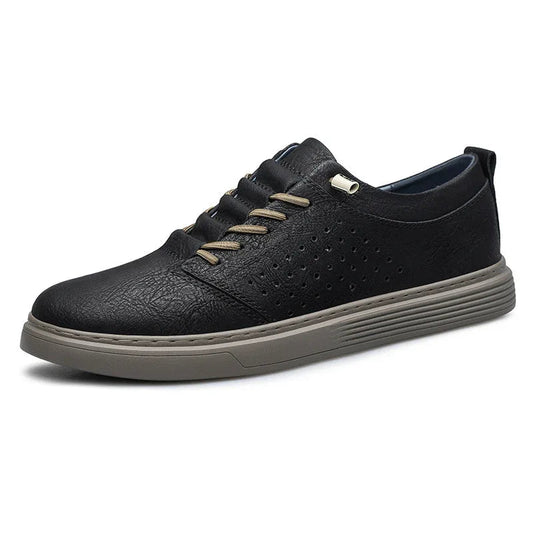 Hollow-Out Breathable Shoes Casual Spring And Summer Low-Top Cowhide Surface Fashion Sneakers