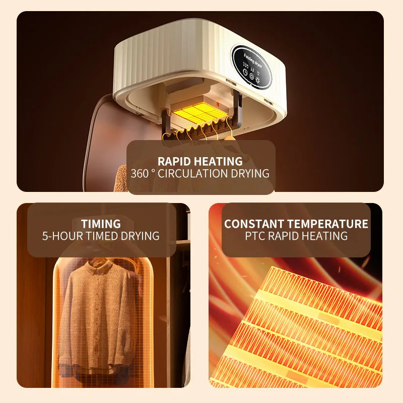 Gefalteter elektrischer Wäschetrockner Smart Rack