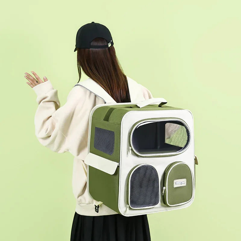 Convenient Backpack Outing Pet Trolley Bag For Cats And Dogs