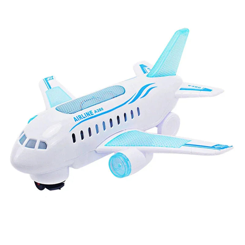 Electric Luminous Universal Children's Flashy Music Plane Toy