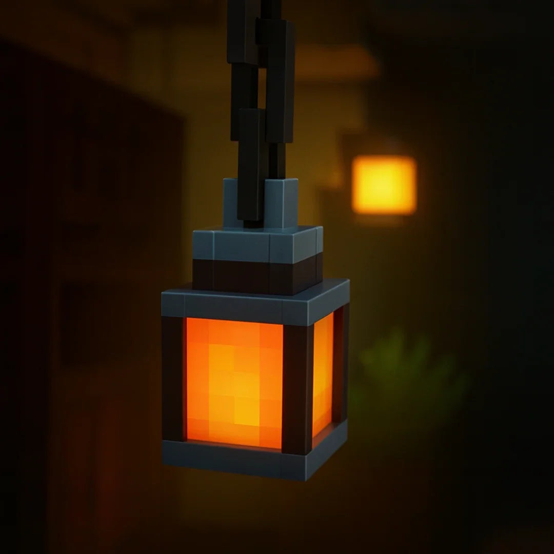 Pixel Style Lantern Light 16 Colors Remote Control USB Creative For Bedroom Decorative Atmosphere Light Night Light