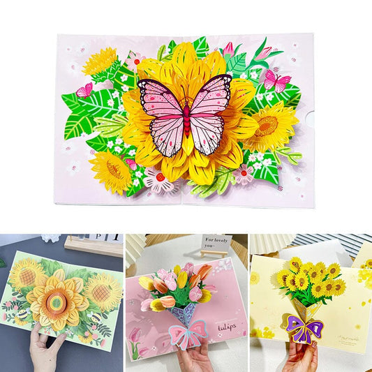 3D Blomsterkort
