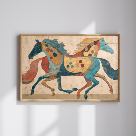 Play – Colorful Horse Art Poster