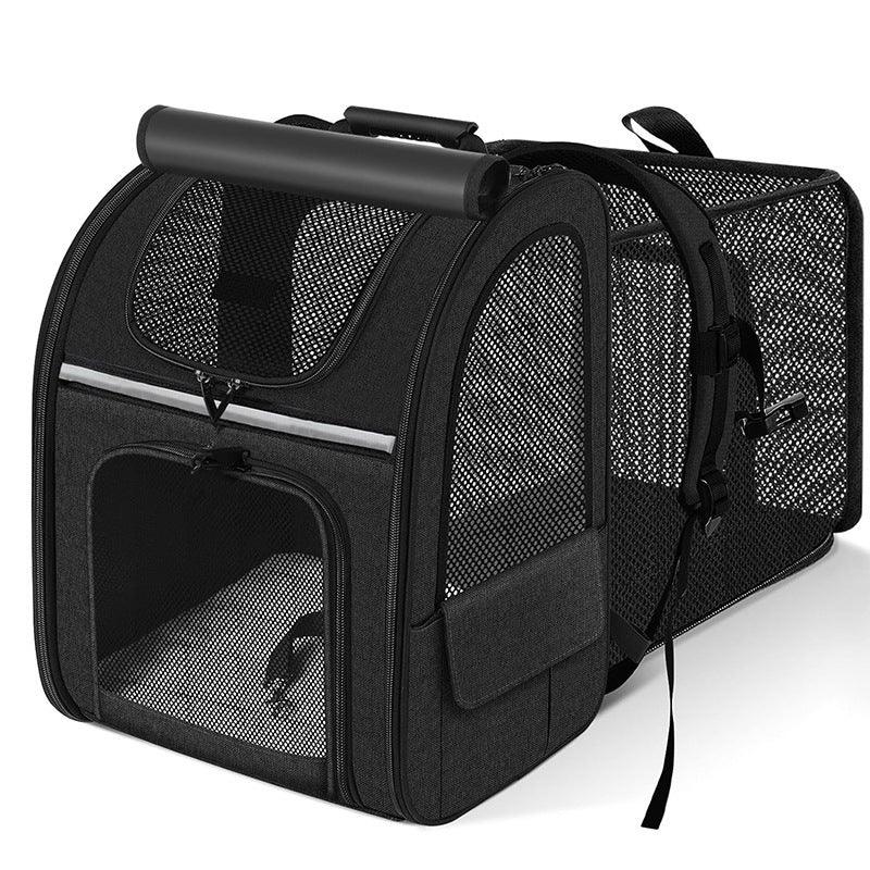 Expandable Spacious Breathable Pet Cat Dog Bag Backpack