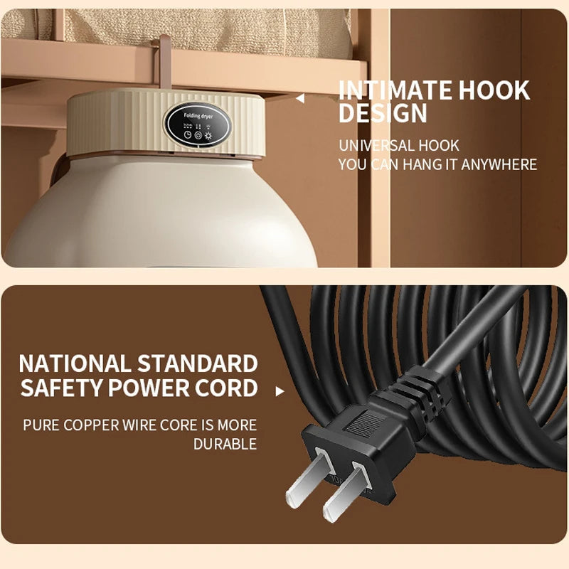 Gefalteter elektrischer Wäschetrockner Smart Rack