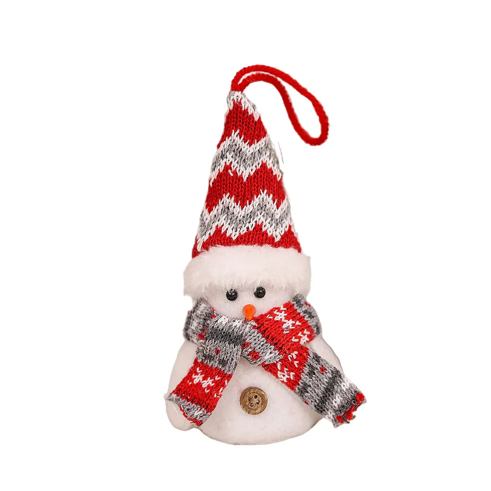 Decorative Creative Cartoon Old Snowman  Sants Reindeer Glowing Christmas Dolls