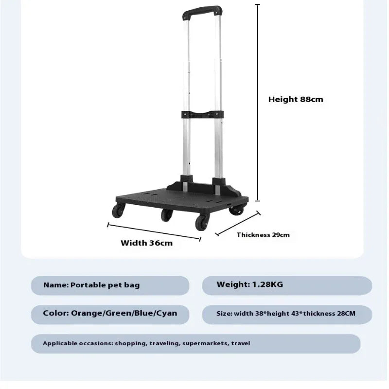 Convenient Backpack Outing Pet Trolley Bag For Cats And Dogs