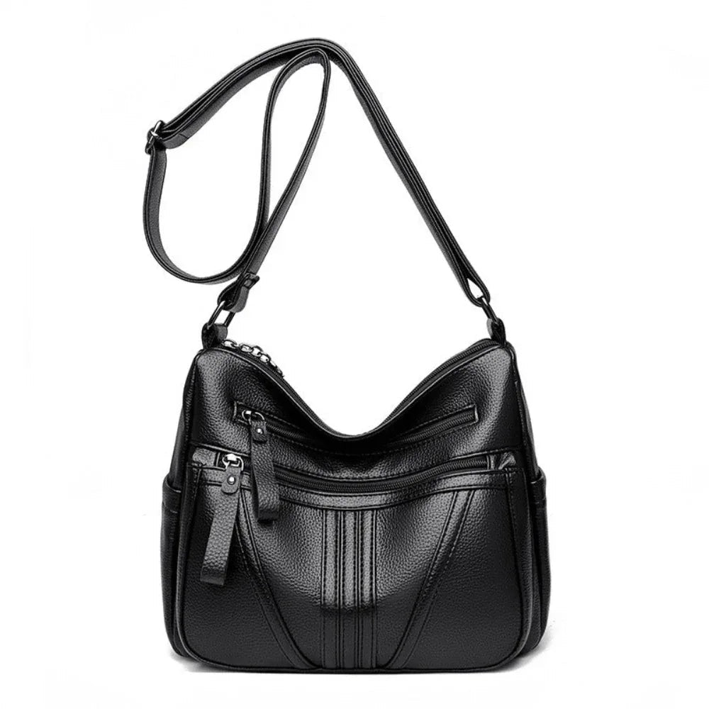 Genuine Leather Women's Simple Shoulder Messenger Handbag