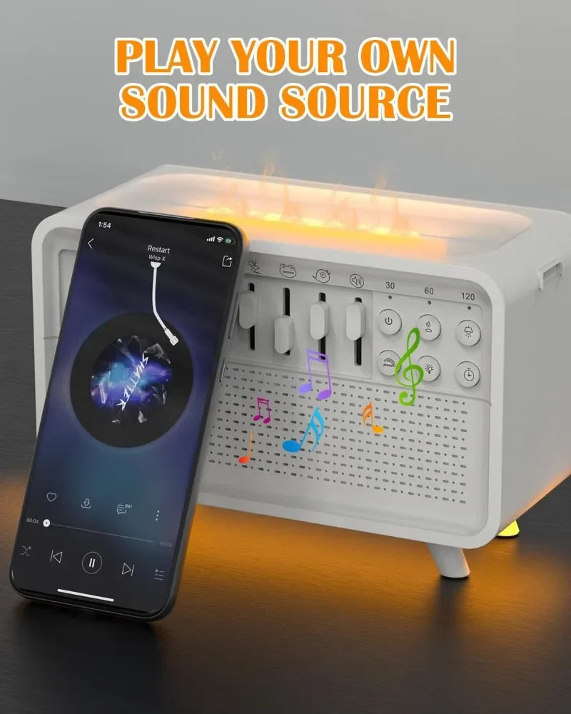 3-in-1-Bluetooth-Luftbefeuchter mit Nachtlicht und weißem Rauschen