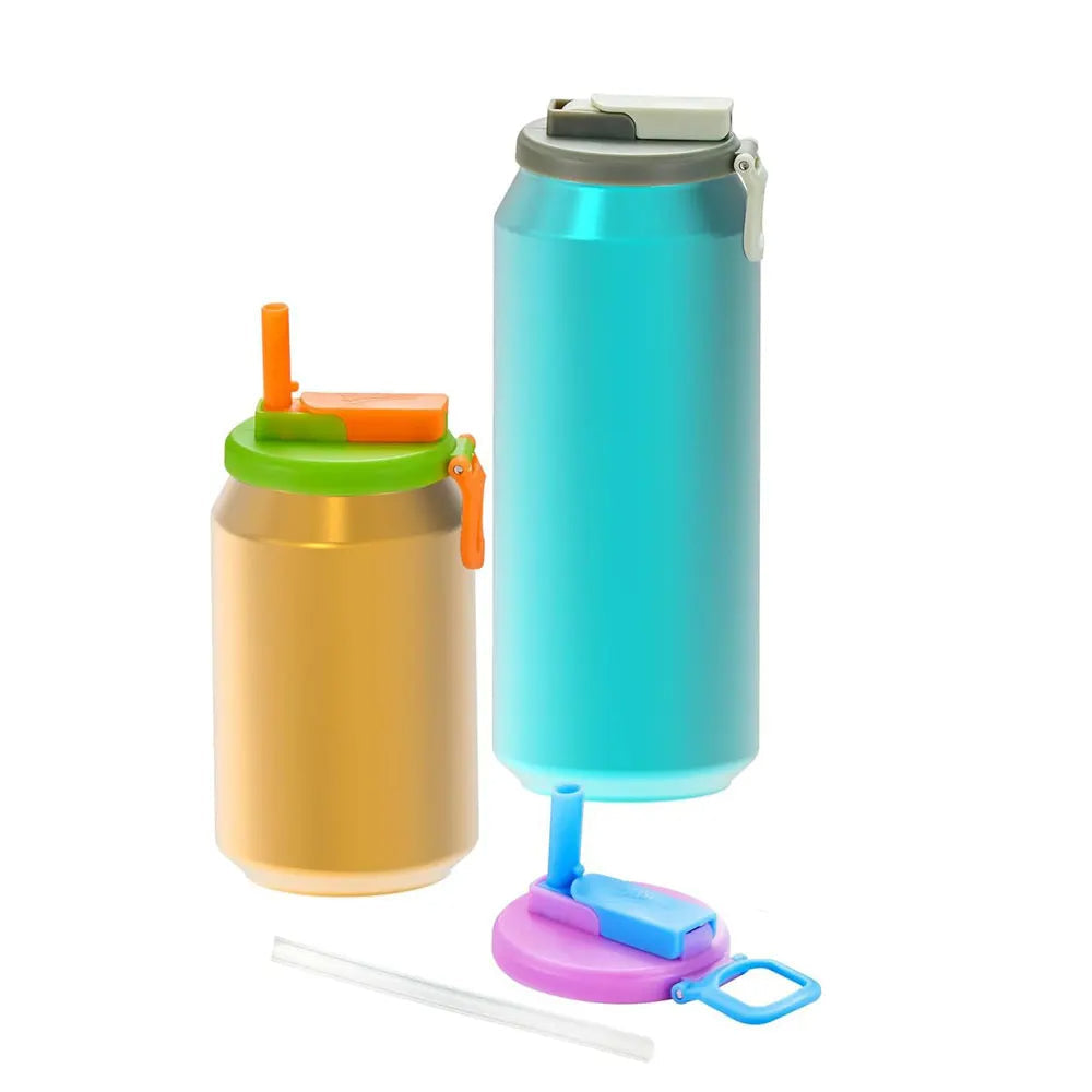 Sodadeckel mit Strohhalm