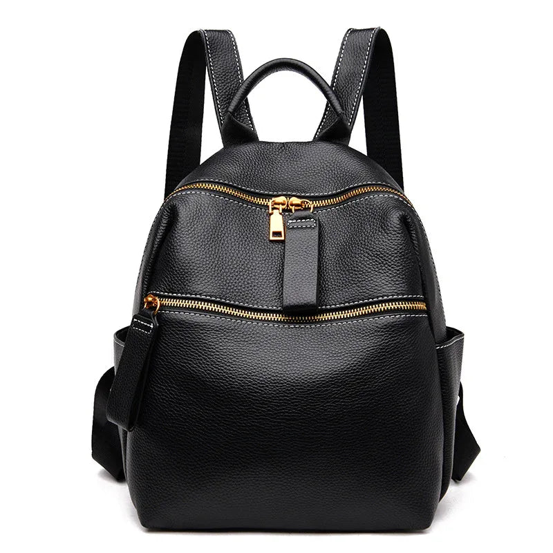 Women's Top Layer Leather Backpack