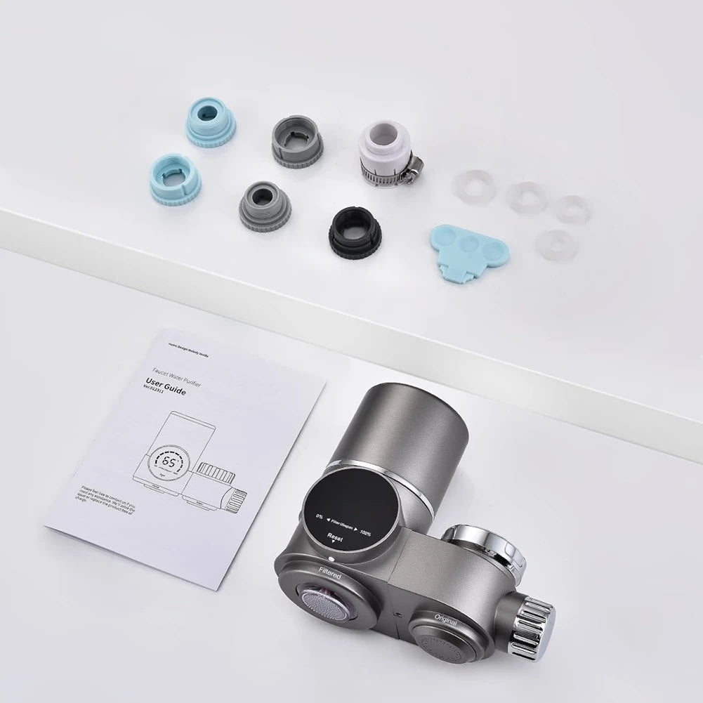 Faucet Water Filter for Sink-LED Display Water Purifier for Faucet, Faucet Mount Tap Water Filtration System for Kitchen