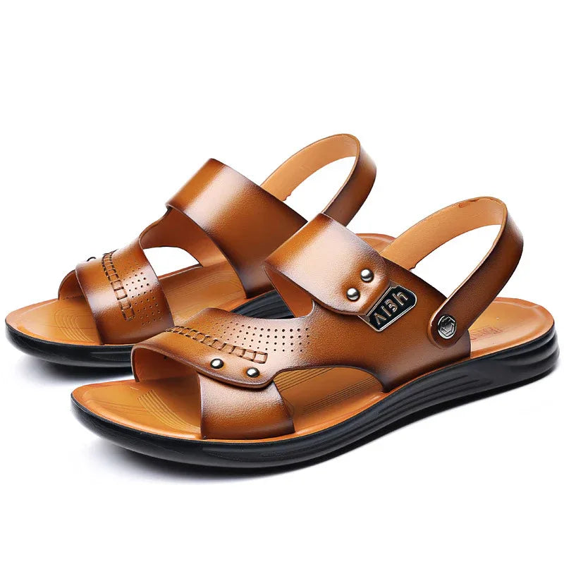 Men's Genuine Leather Wear-Resisting Non-Slip Breathable Sandals