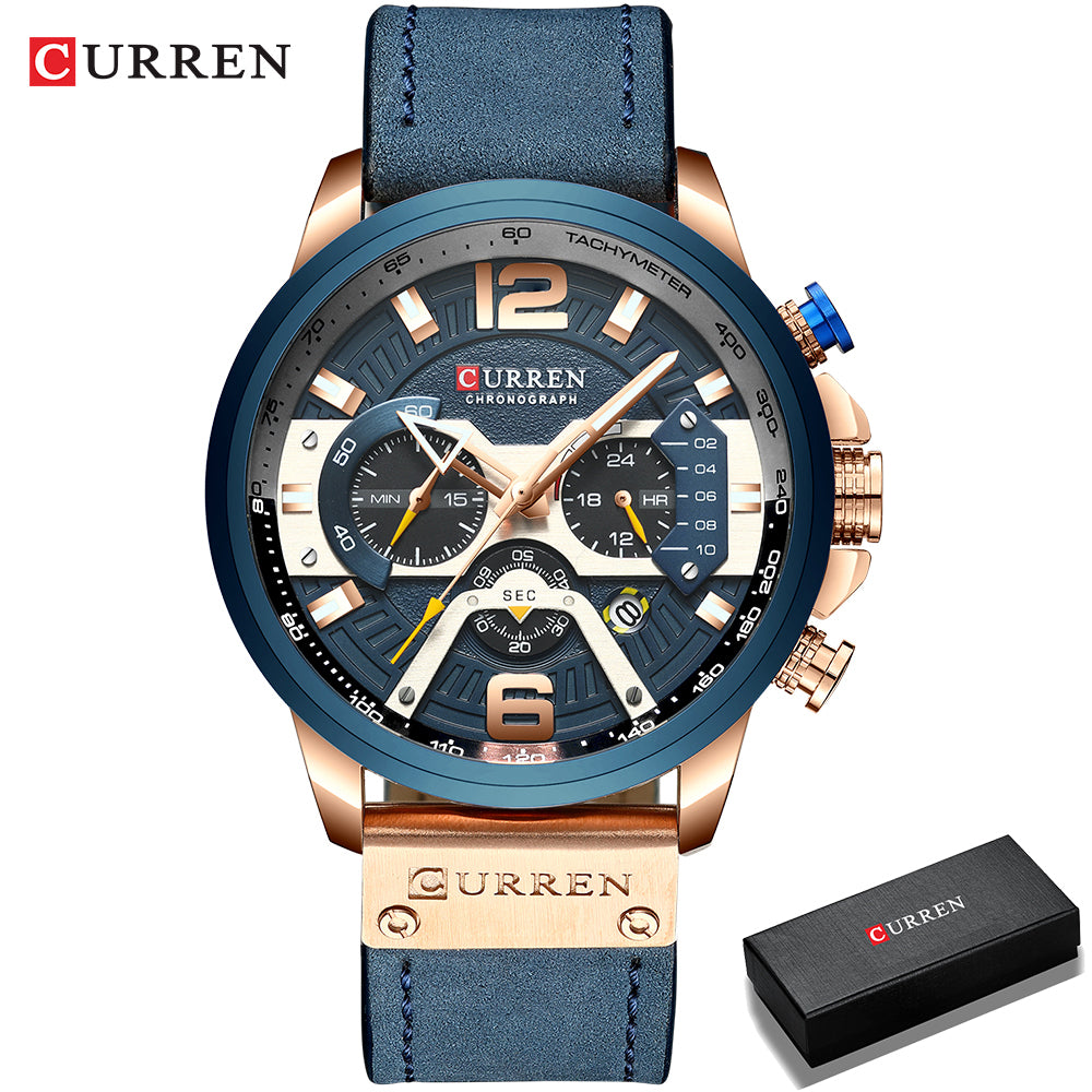 Curren Herrenuhr mit Chronograph mit Box