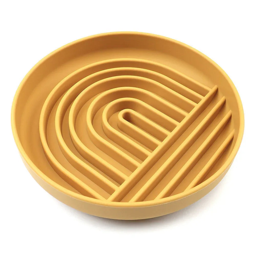 Slowdown Slow Feeder Silicone Pet Dog Bowl