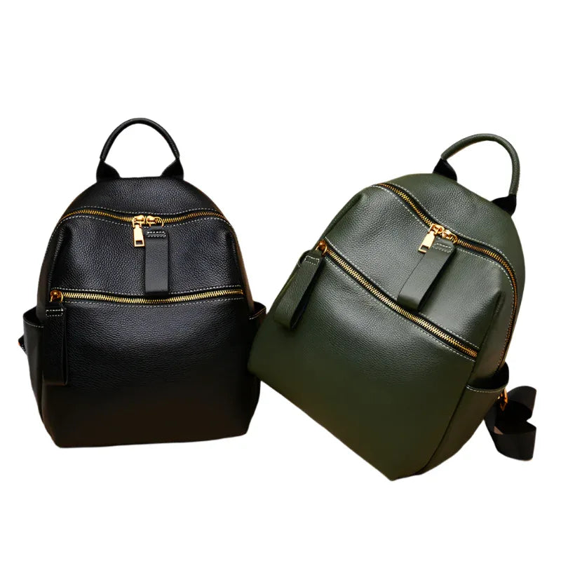 Women's Top Layer Leather Backpack