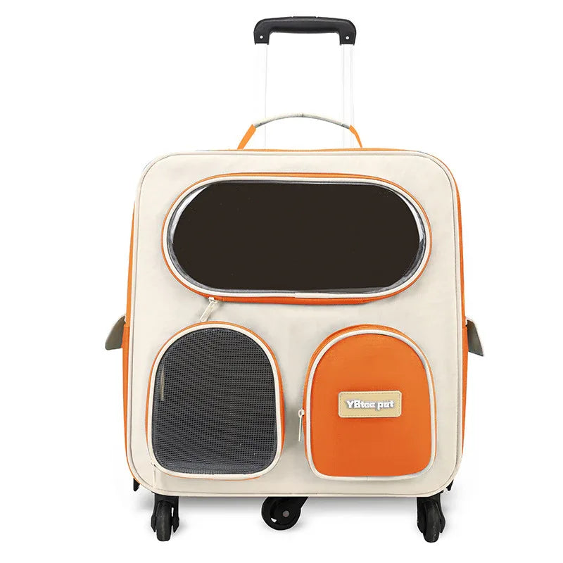 Convenient Backpack Outing Pet Trolley Bag For Cats And Dogs
