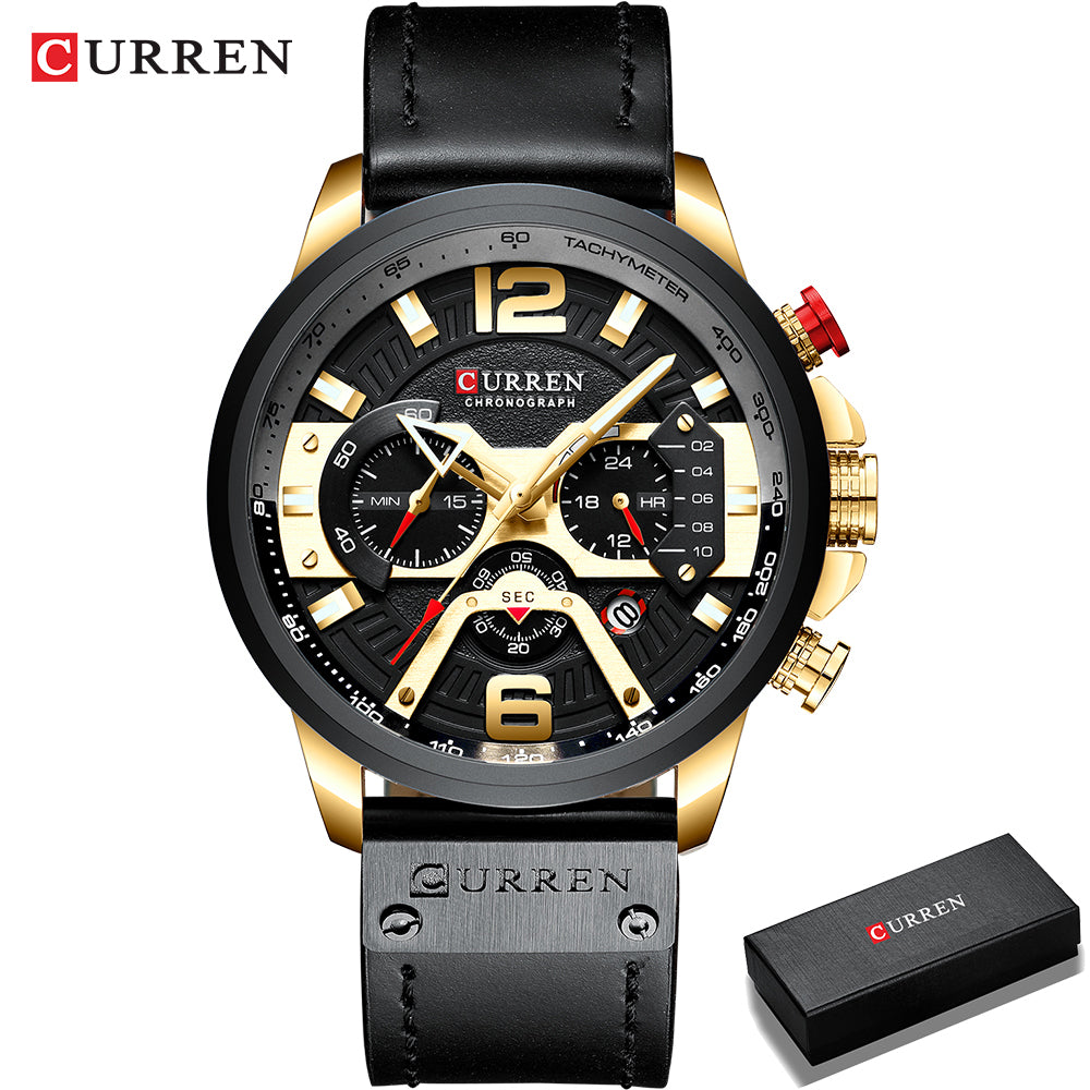 Curren Herrenuhr mit Chronograph mit Box