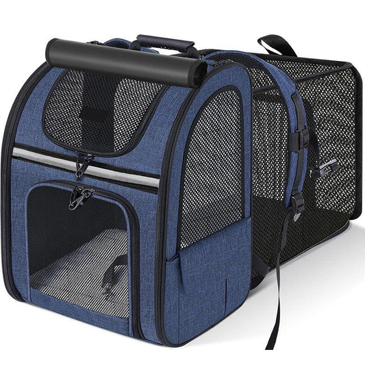 Expandable Spacious Breathable Pet Cat Dog Bag Backpack